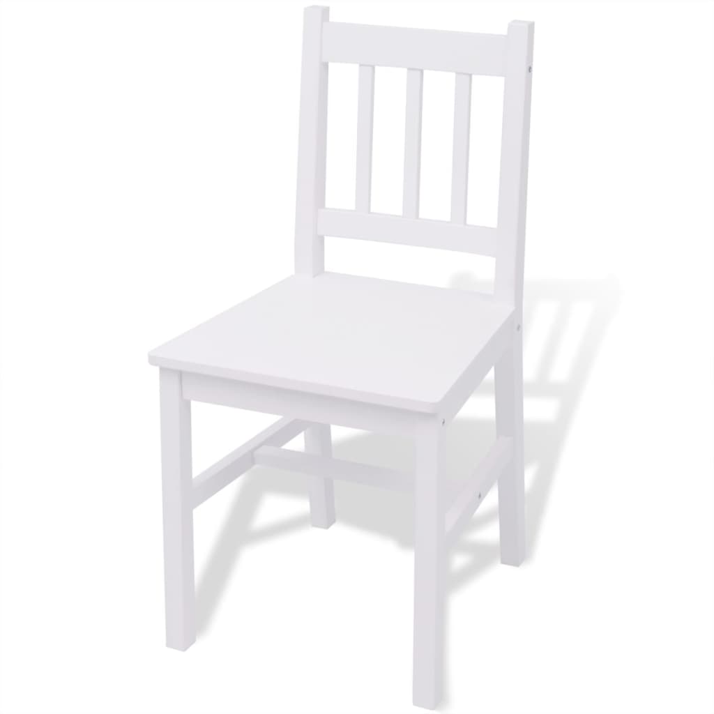 Conjunto de comedor 3 piezas madera de pino blanco