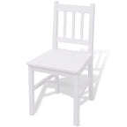 Conjunto de comedor 3 piezas madera de pino blanco