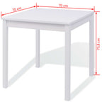 Conjunto de comedor 3 piezas madera de pino blanco