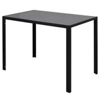 Conjunto de mesa de comedor siete piezas negro