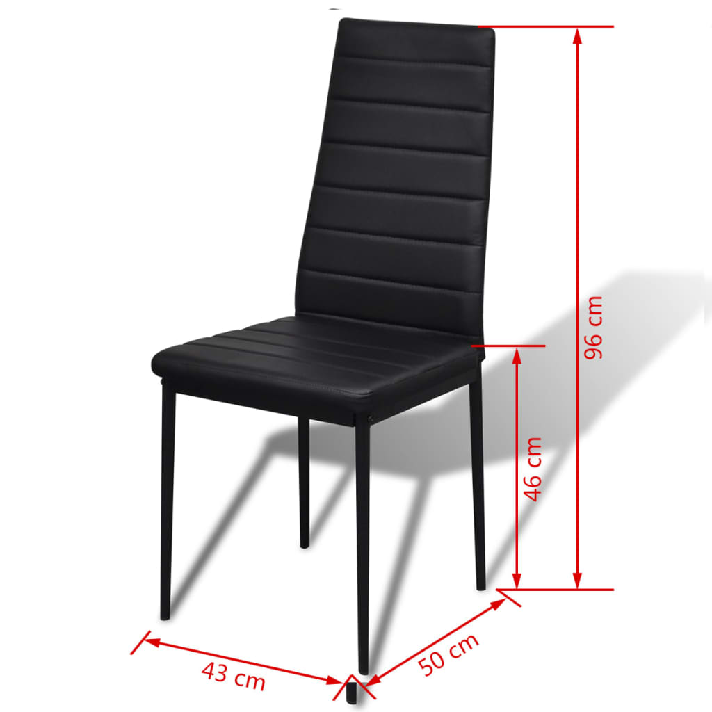 Conjunto de mesa de comedor siete piezas negro
