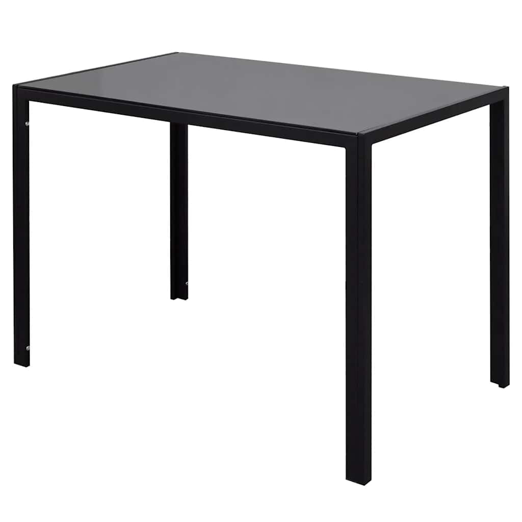 Conjunto de mesa de comedor 5 piezas blanco y negro