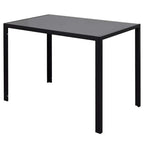 Conjunto de mesa de comedor 5 piezas blanco y negro