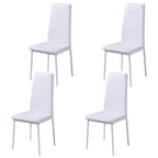 Conjunto de mesa de comedor 5 piezas blanco y negro