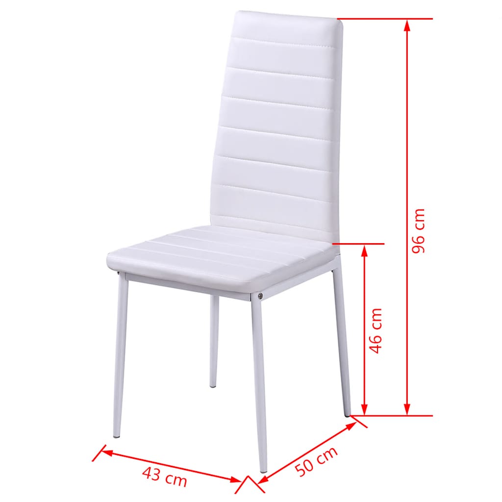Conjunto de mesa de comedor 5 piezas blanco y negro