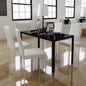 Conjunto de mesa de jantar 5 peças branco e preto