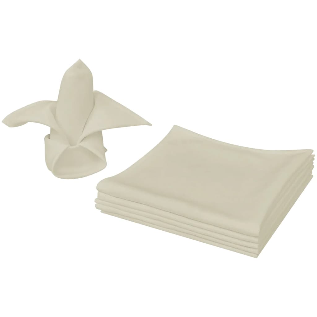 Guardanapos 10 unidades creme 50x50 cm
