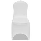 Funda de silla elástica 4 unidades blanca