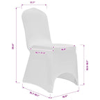 Funda de silla elástica 4 unidades blanca