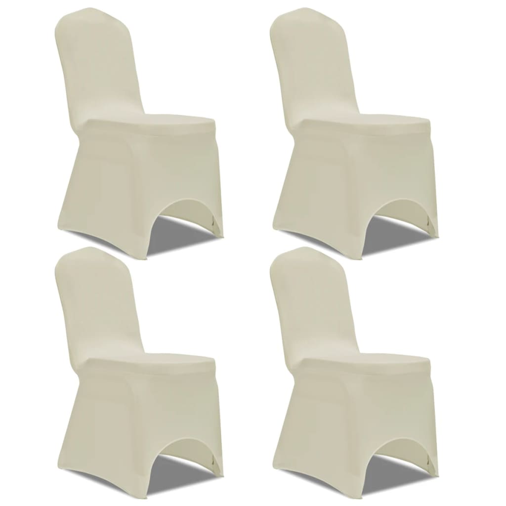 Funda de silla elástica 12 unidades blanca