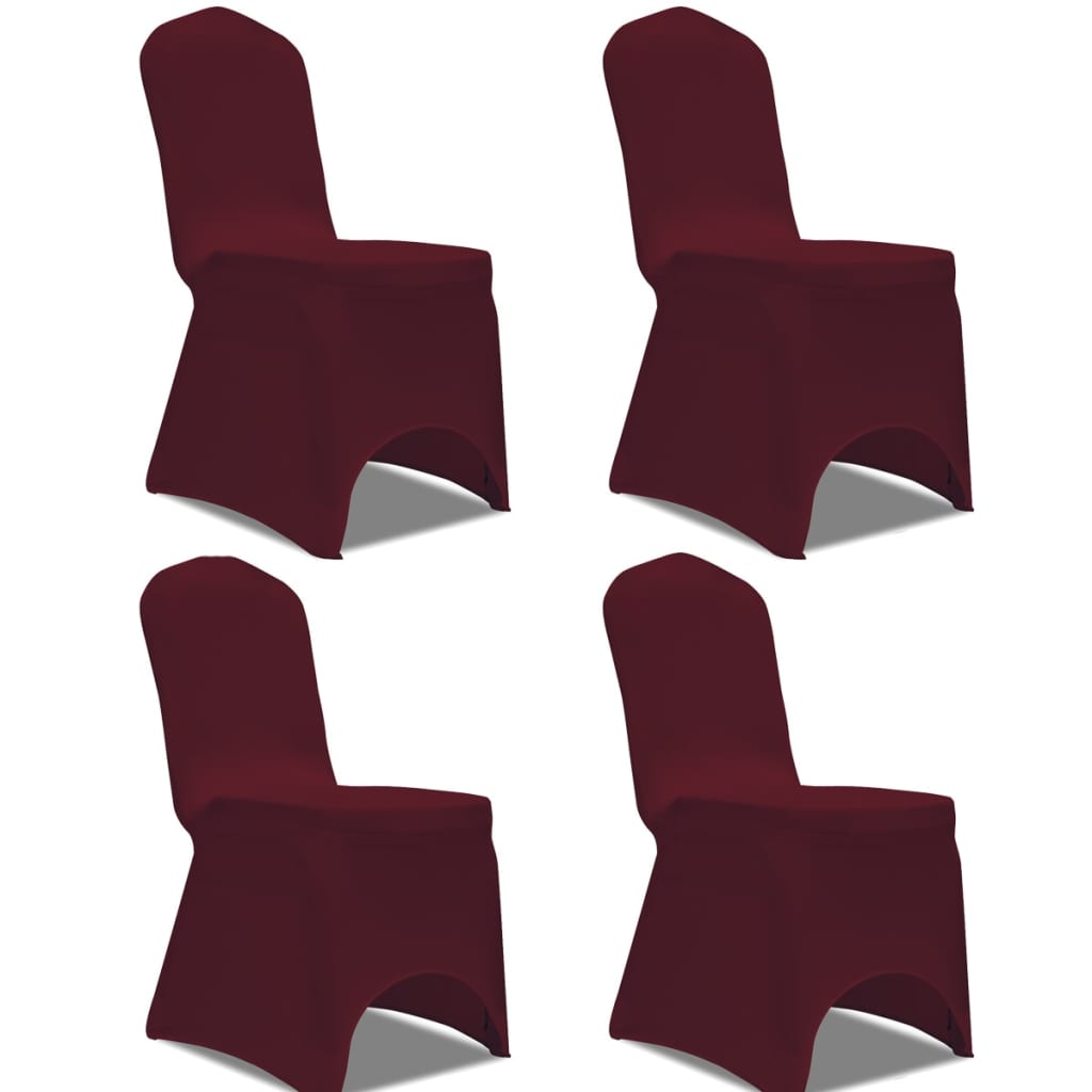 Funda de silla elástica 12 unidades blanca