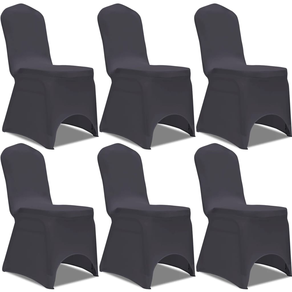 Funda de silla elástica 12 unidades blanca
