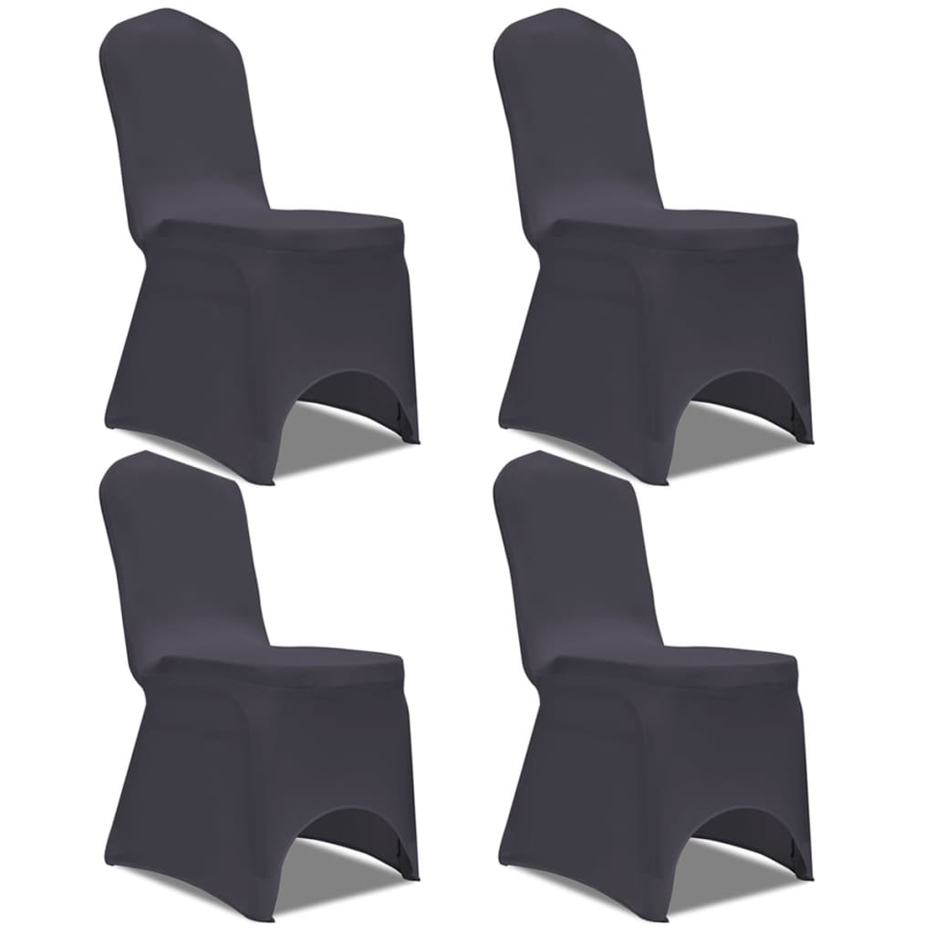 Funda de silla elástica 12 unidades blanca