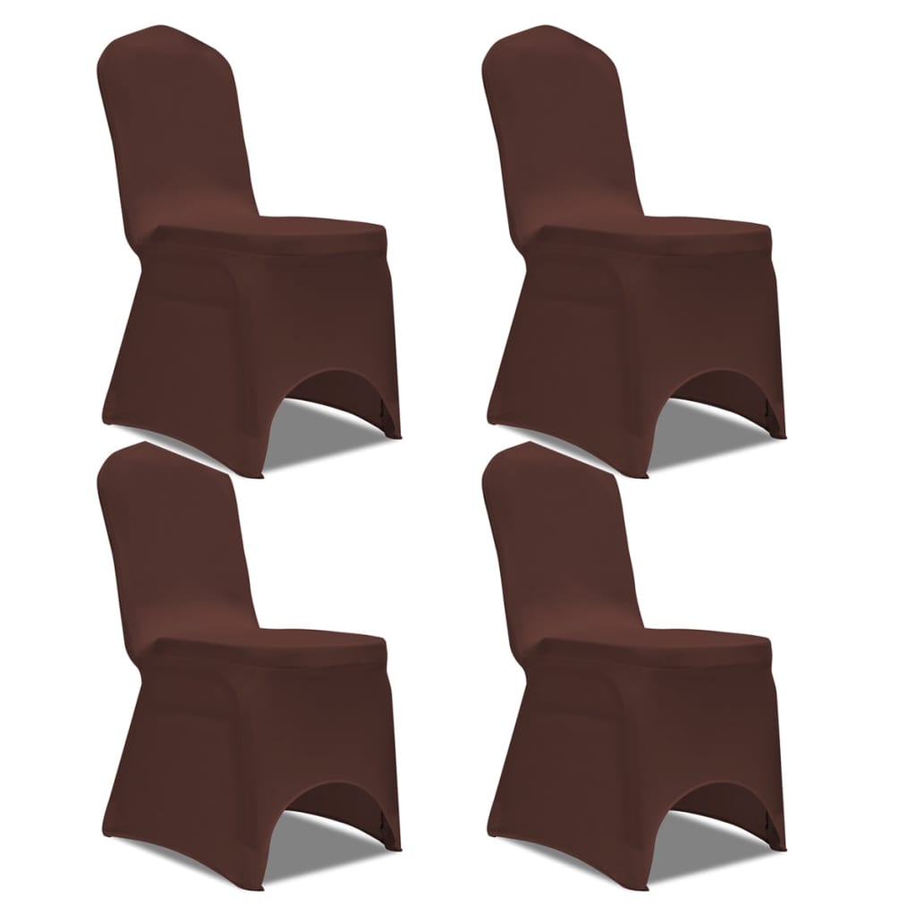 Funda de silla elástica 12 unidades blanca