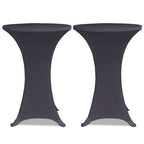 Funda elástica para mesa 2 unidades 60 cm gris antracita