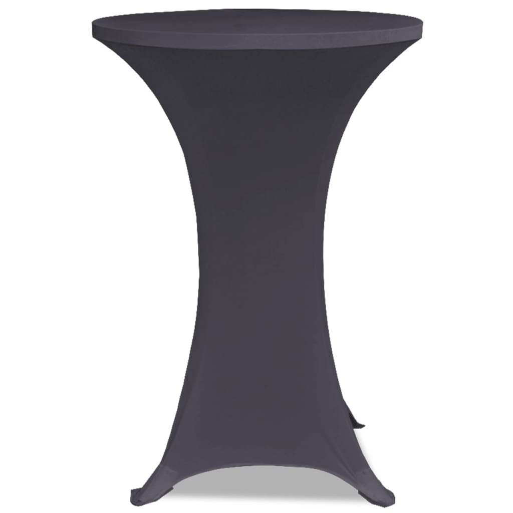 Funda elástica para mesa 2 unidades 60 cm gris antracita