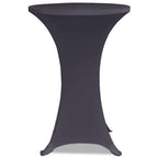 Funda elástica para mesa 2 unidades 60 cm gris antracita
