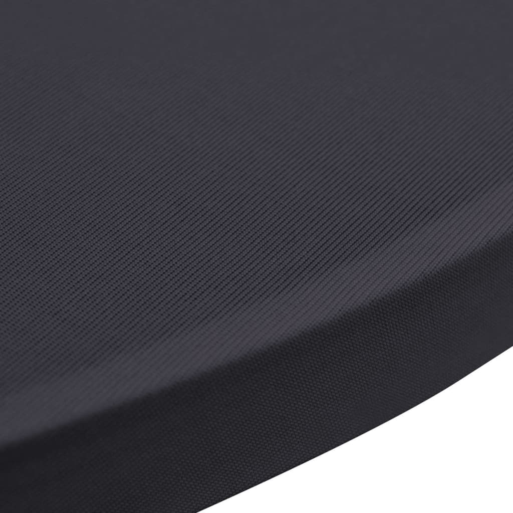 Funda elástica para mesa 2 unidades 60 cm gris antracita