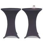 Funda elástica para mesa 2 unidades 60 cm gris antracita