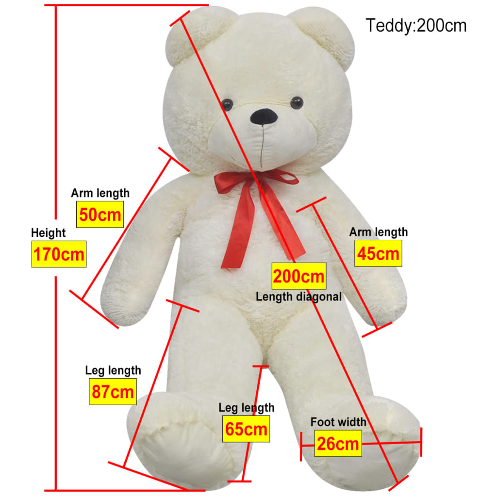 Osito de peluche grande blanco 170 cm