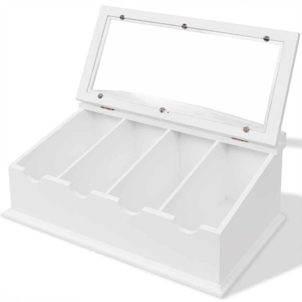 Cubertero estilo barroco MDF blanco