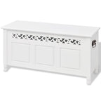 Banco de almacenamiento estilo barroco MDF blanco