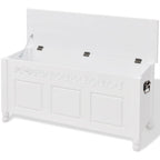 Banco de almacenamiento estilo barroco MDF blanco