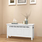 Banco de arrumação estilo barroco MDF branco