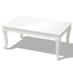 Mesa de centro blanco brillante 100x60x42 cm