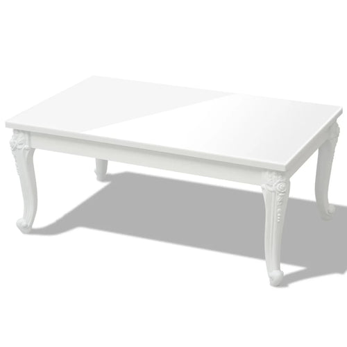 Mesa de centro blanco brillante 100x60x42 cm