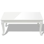 Mesa de centro blanco brillante 100x60x42 cm