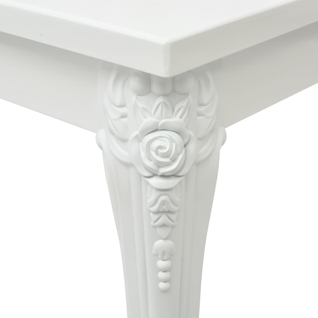 Mesa de centro blanco brillante 100x60x42 cm