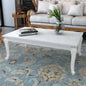 Mesa de centro blanco brillante 100x60x42 cm