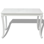 Mesa de comedor blanco brillante 116x66x76 cm