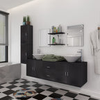Conjunto de mueble y lavabo 3 piezas beige
