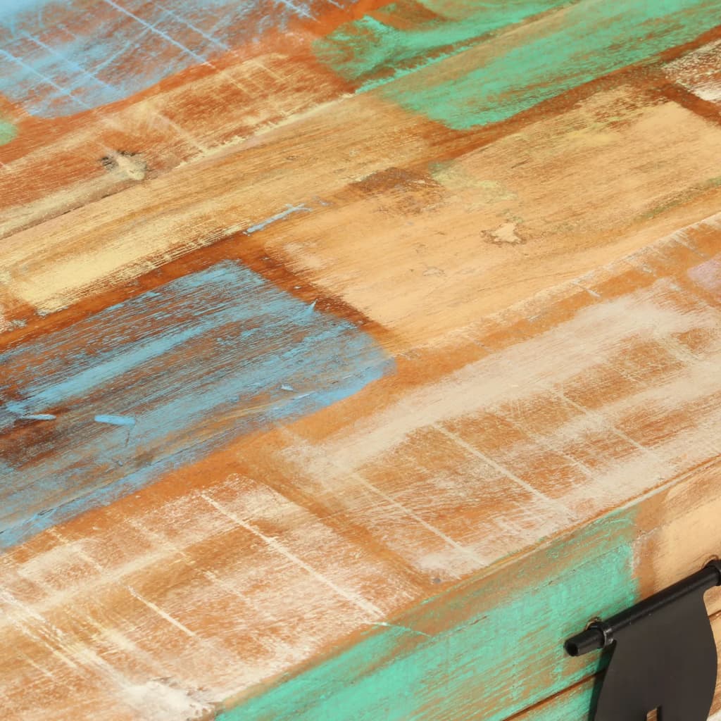Cofre de almacenamiento de madera maciza reciclada