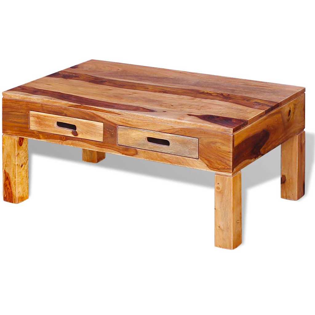Mesa de centro de madera maciza de acacia