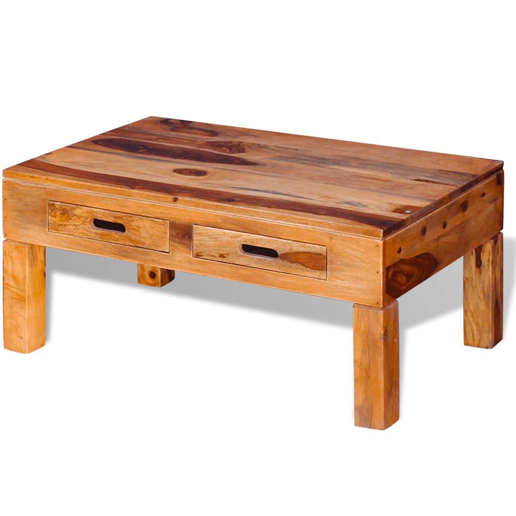 Mesa de centro de madera maciza de acacia