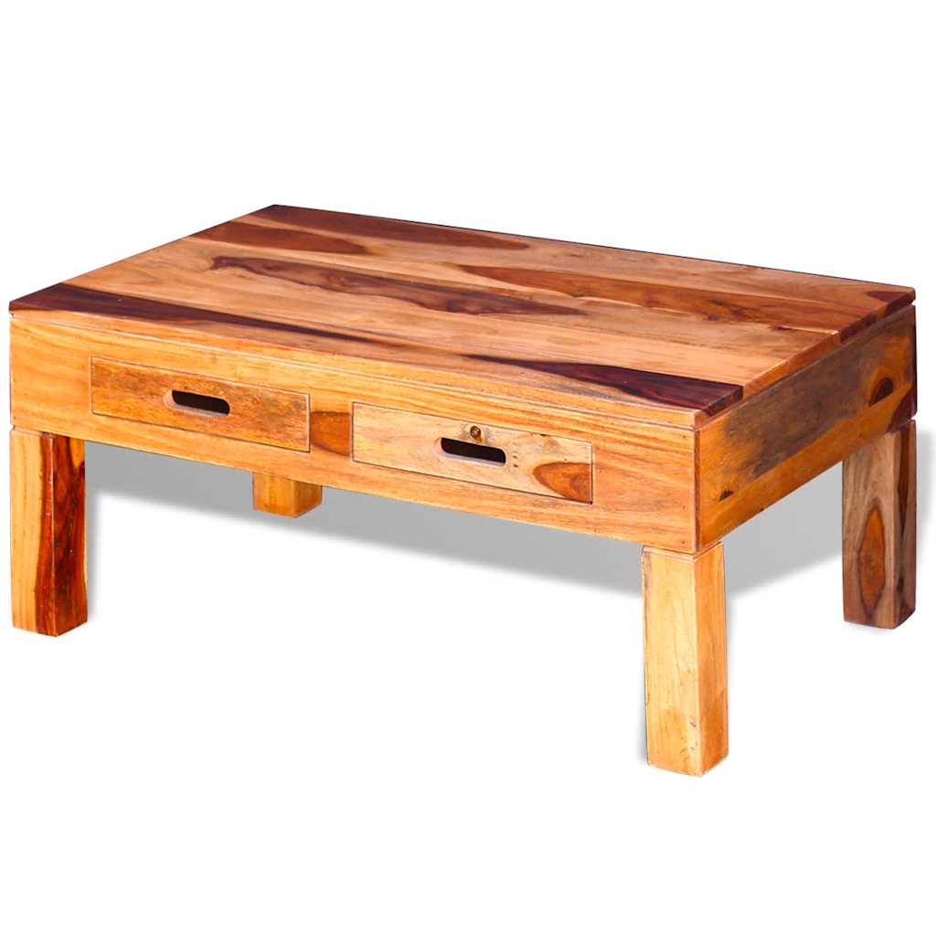 Mesa de centro de madera maciza de acacia