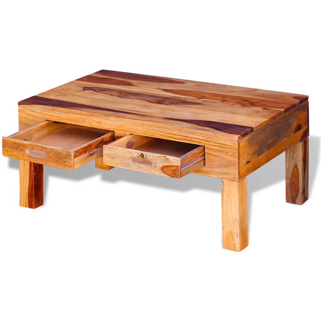Mesa de centro de madera maciza de acacia
