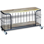 Mueble de TV de madera maciza de mango 100x40x45 cm