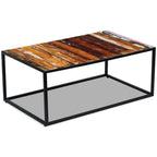 Mesa de centro madera maciza reciclada 100x60x40 cm