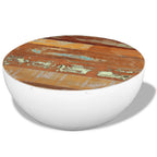 Mesa de centro de madera maciza reciclada 110x50x34 cm