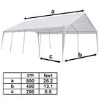 Carpa de fiesta blanca 8x4 m