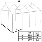 Carpa de fiesta blanca 8x4 m