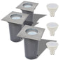 Outdoor square ground lights 3 units