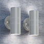 Outdoor lamp 2 pcs steel up/down