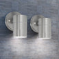 Outdoor wall lamp 2 pcs steel up/down