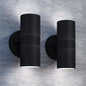Outdoor wall lamp 2 pcs steel up/down