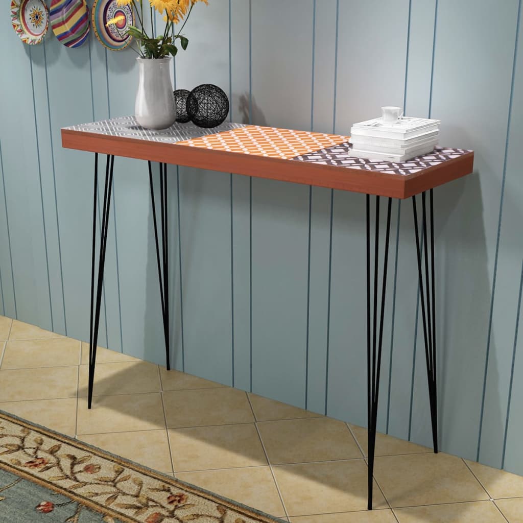 Grey console table 90x30x71.5 cm